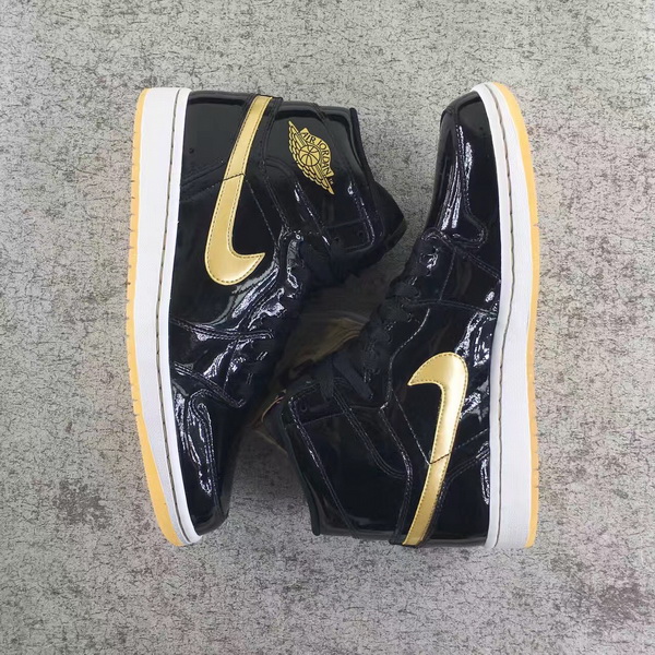 Authentic Air Jordan 1 Black Metallic Gold